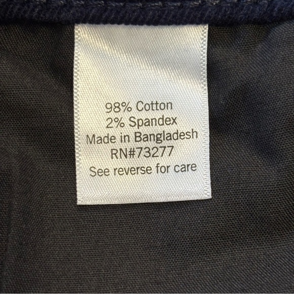 NWT Croft & Barrow Navy Blue Corduroy Pants Mid Rise Straight Leg Size 14 Short - Picture 6 of 7